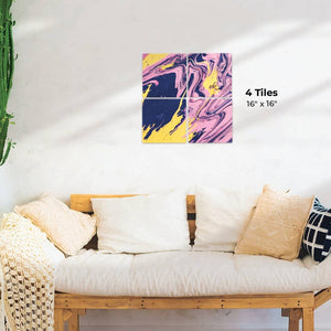 Purple and Yellow Swirls Preview - 16in x 16in
