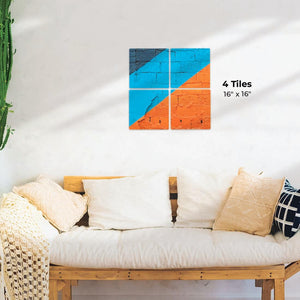 Orange and Blue on Brick Preview - 16in x 16in