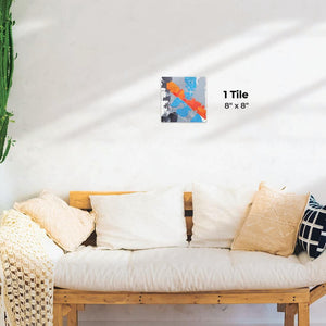 Red Blue Stripe Preview - 8in x 8in