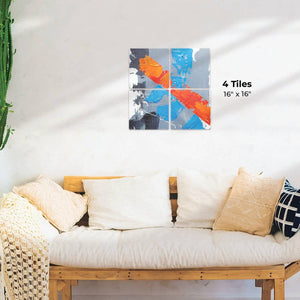 Red Blue Stripe Preview - 16in x 16in