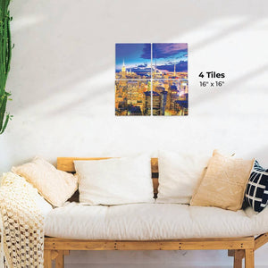 New York Skyline at Night Preview - 16in x 16in