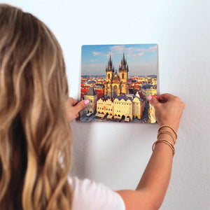 Old Town Sqaure in Prague Slidetile on wall in office.
