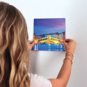 Rialto Bridge in Venice Slidetile on wall in office.
