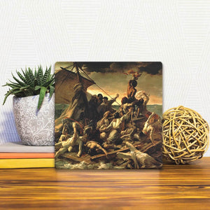 A Slidetile of the Le Balsa de la Medusa sitting on a table.