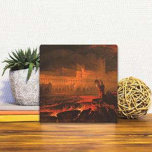 A Slidetile of the Le Pandemonium sitting on a table.