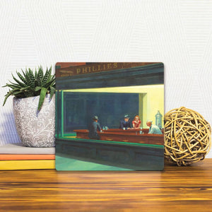A Slidetile of the Nighthawks sitting on a table.