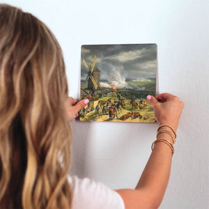 Valmy Battle Slidetile on wall in office.
