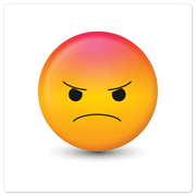 Angry Emoji - 8in x 8in