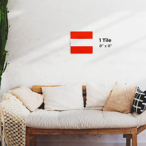 The Austrian Flag Preview - 8in x 8in