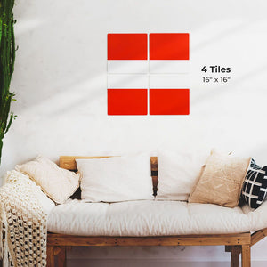 The Austrian Flag Preview - 16in x 16in