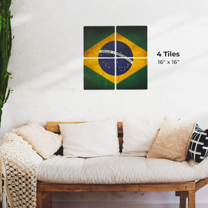 The Brazil Grunge Flag Preview - 16in x 16in