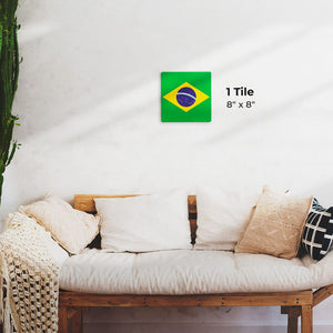 The Brazil Flag Preview - 8in x 8in