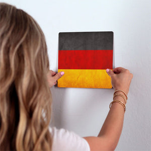 The German Grunge Flag Slidetile on wall in office.