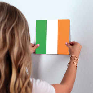 The Irish Flag Slidetile on wall in office.