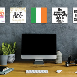Model mounting The Irish Flag Slidetile to the wall.