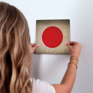 The Japanese Grunge Flag Slidetile on wall in office.
