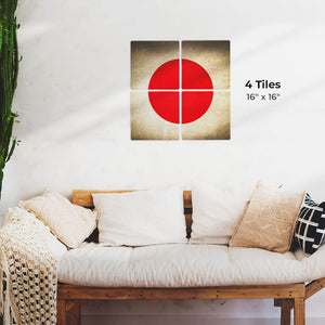 The Japanese Grunge Flag Preview - 16in x 16in