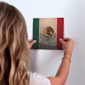 The Mexican Grunge Flag Slidetile on wall in office.