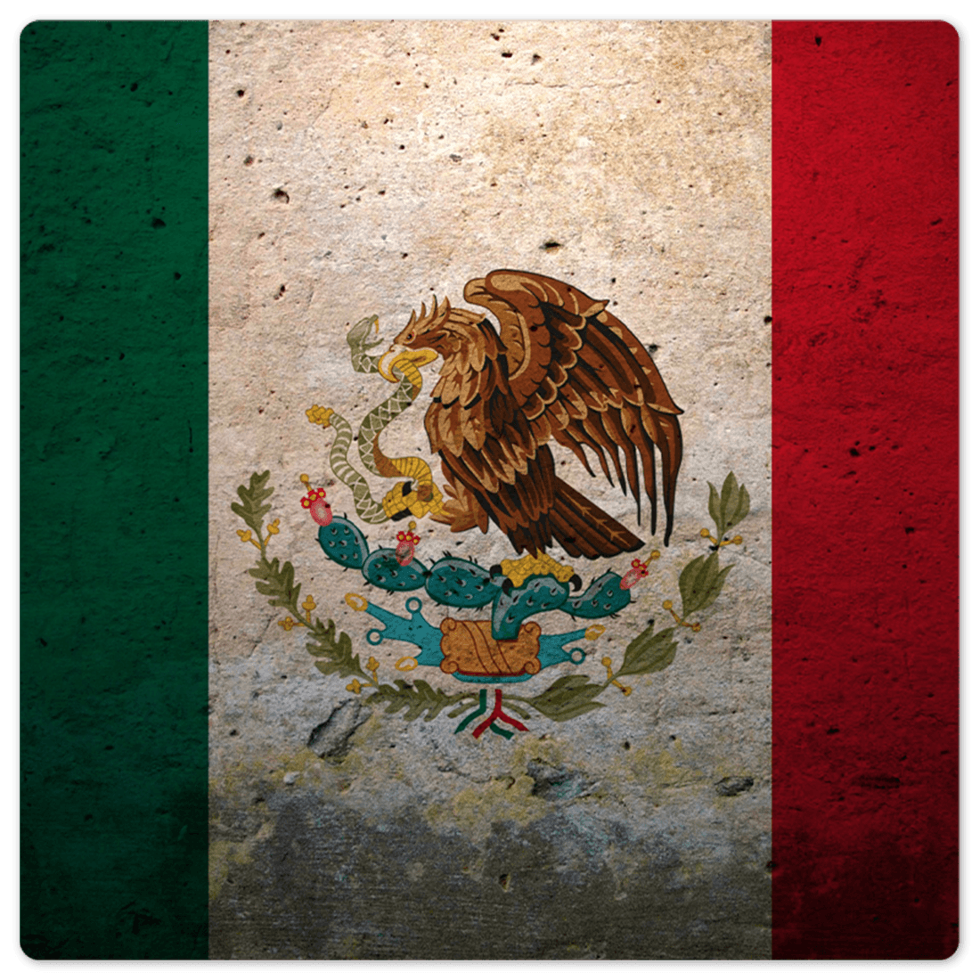 Slidetiles Metal Prints  The Mexican Flag Wall Art