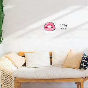 Bright Pink Lips Preview - 8in x 8in