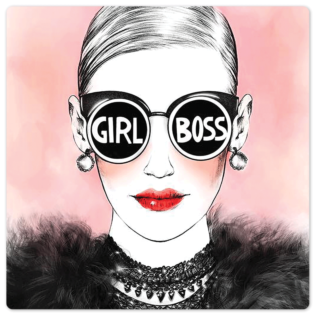 Slidetiles Metal Prints | Girl Boss Wall Art