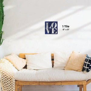 Love on Blue Preview - 8in x 8in