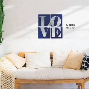 Love on Blue Preview - 16in x 16in