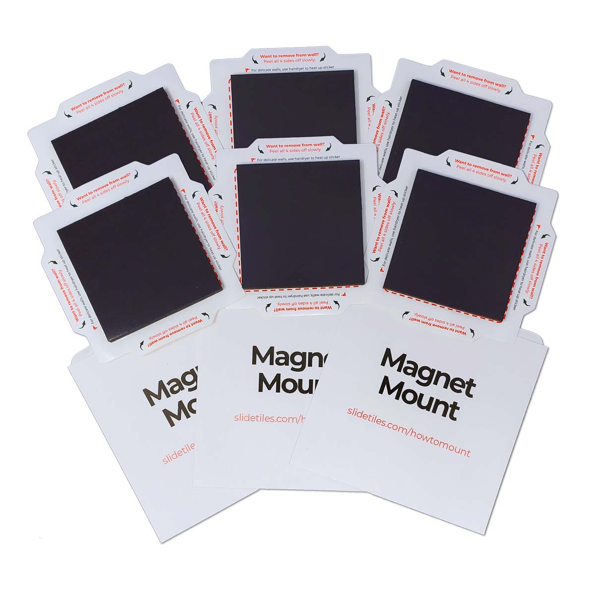 ris bomuld Ja Magnet Mount Stickers - 6 Pack | Slidetiles