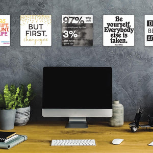 Model mounting The 97% Who Quit… Slidetile to the wall.