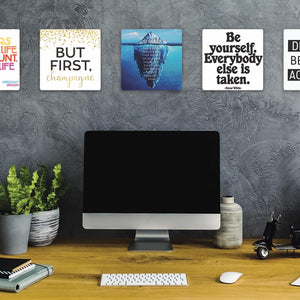 Model mounting Iceberg of Success Slidetile to the wall.