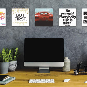 Model mounting Lambo Hustle Slidetile to the wall.