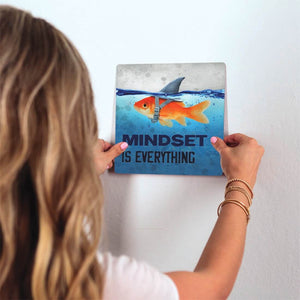 Mindset is Everything Slidetile on wall in office.