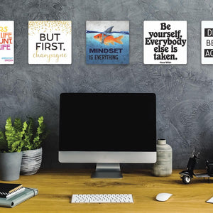 Model mounting Mindset is Everything Slidetile to the wall.