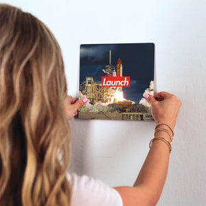 Time to Launch Slidetile on wall in office.