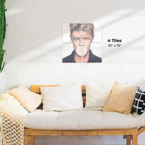 Bowie Blows a Bubble Preview - 16in x 16in