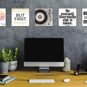 Model mounting High Fidelity Record Player Slidetile to the wall.
