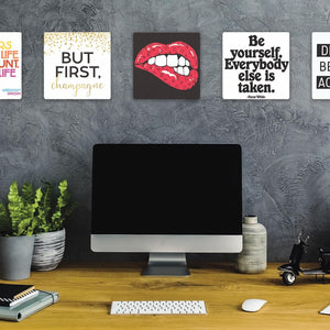 Model mounting Lips of Luxury Slidetile to the wall.