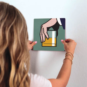 Be Cool Slidetile on wall in office.