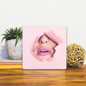 A Slidetile of the Pink on Pink sitting on a table.
