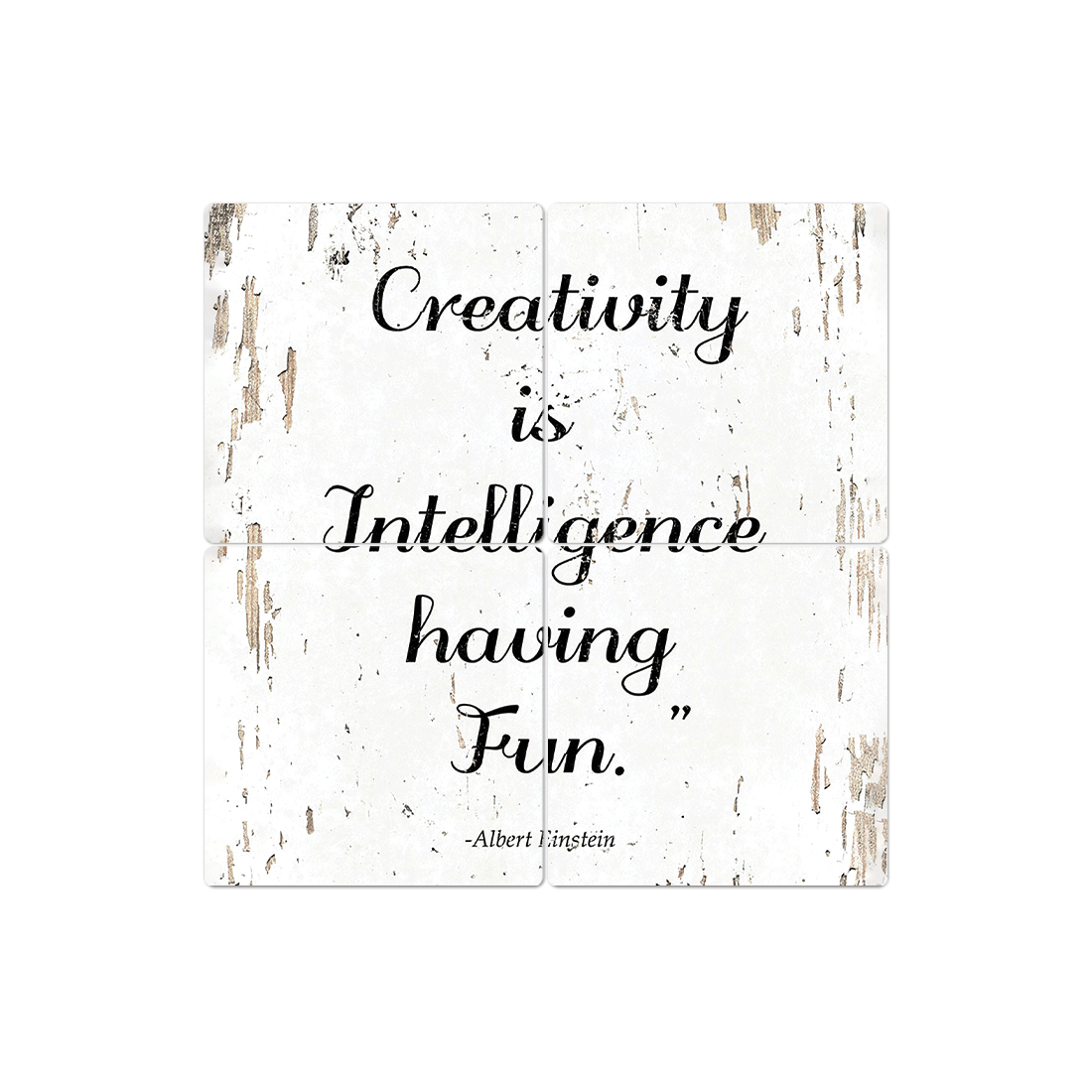 Creativity Is Intelligence' Poster, picture, metal print, paint by