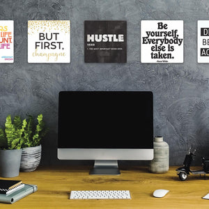 Model mounting The Definition of Hustle Slidetile to the wall.