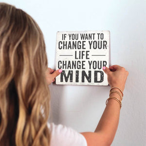 Change Your Mind Slidetile on wall in office.