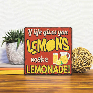 A Slidetile of the Make Lemonade sitting on a table.