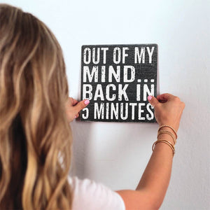 Out of My Mind… Slidetile on wall in office.