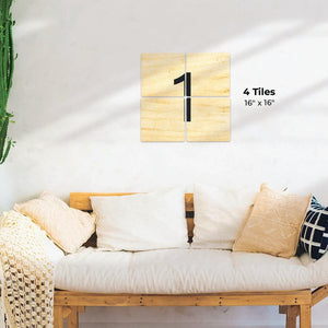 Number 1 - Light Wood Preview - 16in x 16in