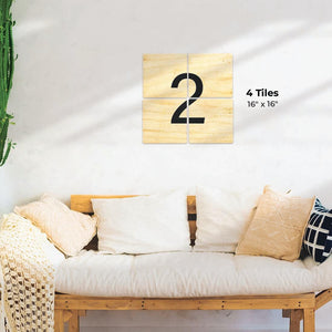 Number 2 - Light Wood Preview - 16in x 16in