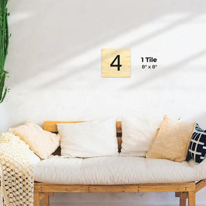 Number 4 - Light Wood Preview - 8in x 8in