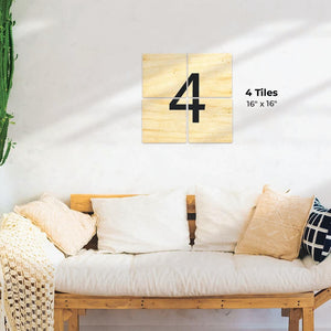 Number 4 - Light Wood Preview - 16in x 16in