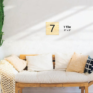 Number 7 - Light Wood Preview - 8in x 8in