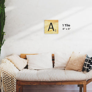 Letter A - Light Wood Preview - 8in x 8in